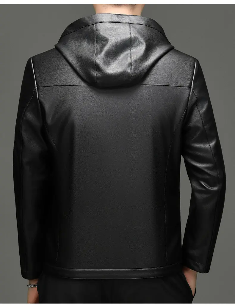 Spring Autumn New Style Men's Leather Jacket Casual Genuine Sheepskin Slim Fit Large Size Leather Coat for Men