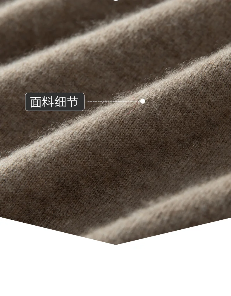 100% Pure Goat Cashmere Men's Crewneck Pullover Sweater Basic Half Sleeve Sweater Solid Color Business Casual Men's Top