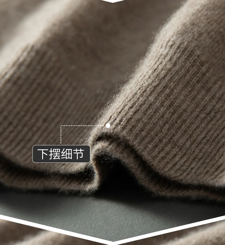 100% Pure Goat Cashmere Men's Crewneck Pullover Sweater Basic Half Sleeve Sweater Solid Color Business Casual Men's Top