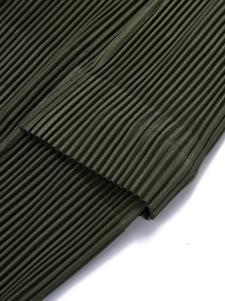 Miyake Pleated Man Loose Cargo Pants Nine-point Pants Fashion Casual Streetwear Miyake Pants