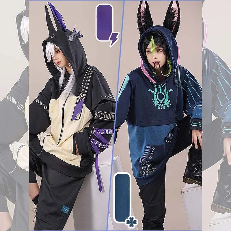 Cyno Tighnari Hoodies Genshin Impact Costume Cyno Zipper Jacket Men Women Fashion Pullover Boys Girls Cool Streetwear Hoodies