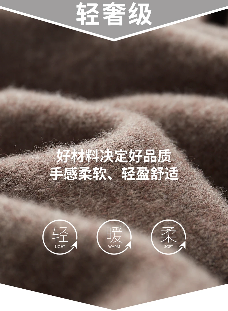 Men's Wool Sweater Autumn And Winter New Round Neck Loose Solid Color Winter Thickening Bottoming Shirt