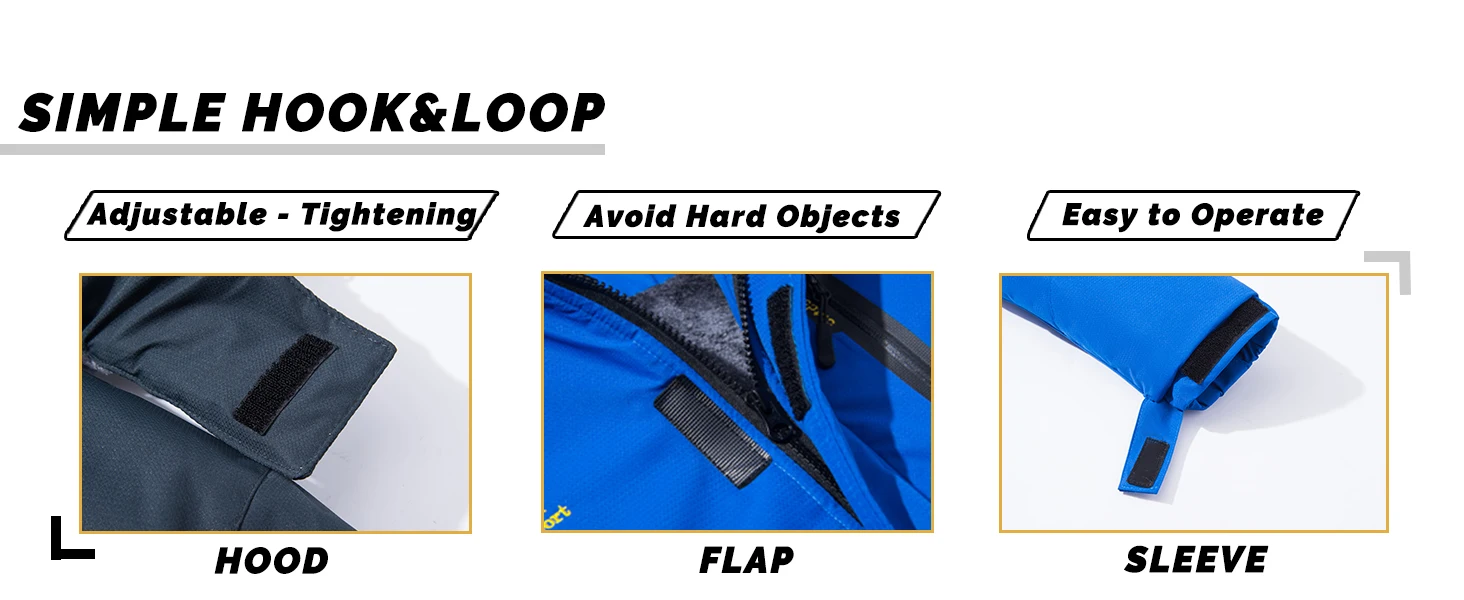 KEFITEVD Men's Winter Ski Jacket Waterproof Warm Thick Fleece Hiking Jackets Raincoats Snow Jacket Coats Windbreaker Man Parka