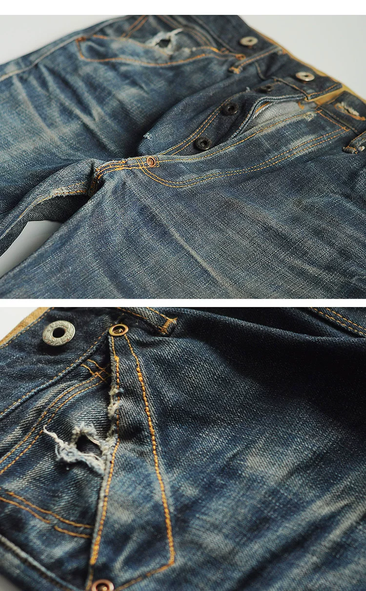 Balikou Red Tornado Read Description! Raw Indigo Selvage Unwashed Denim Pants Unsanforized Jean 16.5oz 3 Choices For Fitting