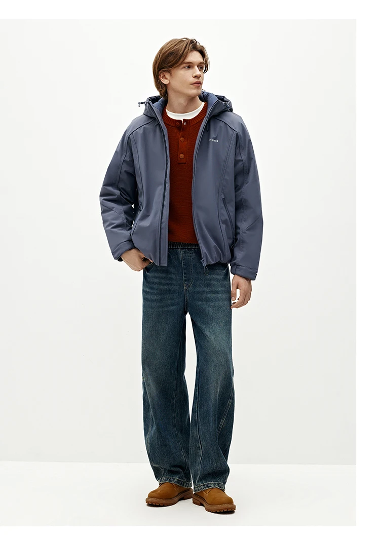 Semir Men Padded Jacket Water Repellent Windproof Shell Abrasion Resistant Raglan Sleeve 2026 Winter Everyday Style
