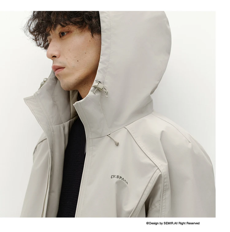 Semir Men Padded Jacket Water Repellent Windproof Shell Abrasion Resistant Raglan Sleeve 2026 Winter Everyday Style
