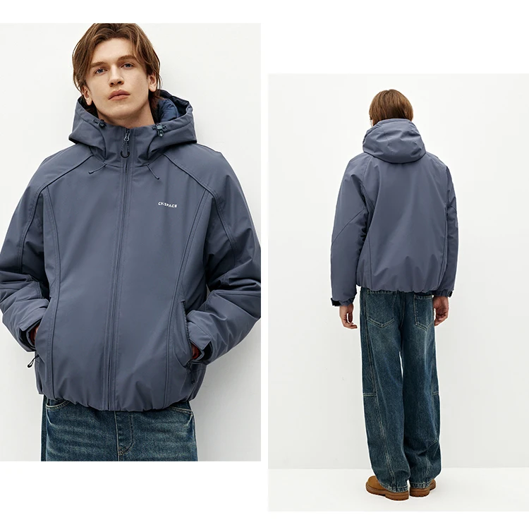 Semir Men Padded Jacket Water Repellent Windproof Shell Abrasion Resistant Raglan Sleeve 2026 Winter Everyday Style