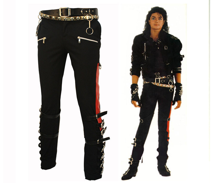 Punk Michael Jackson BAD Pants Trousers and Belt in1990'S