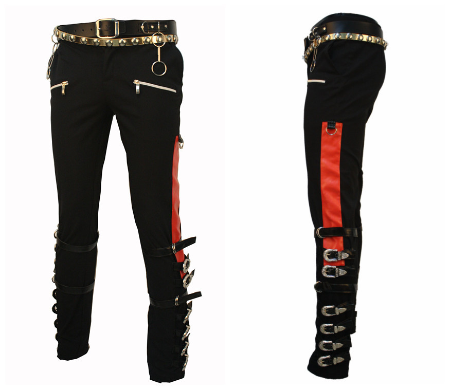 Punk Michael Jackson BAD Pants Trousers and Belt in1990'S