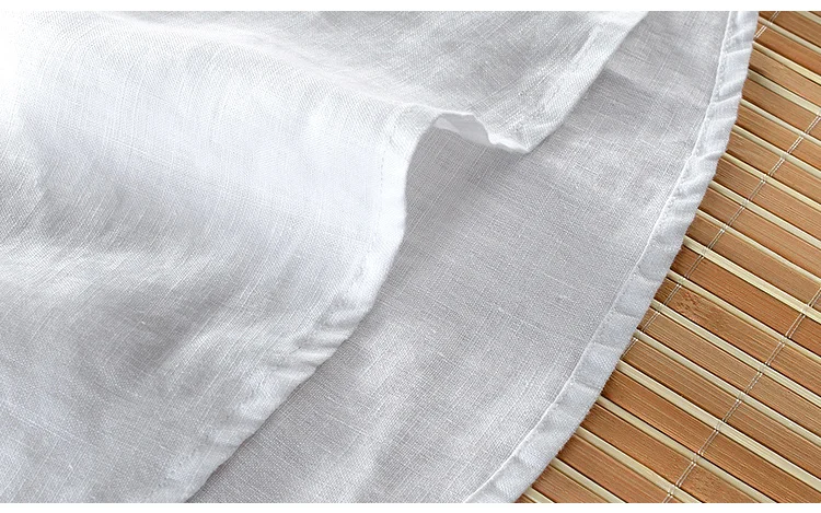 Italy brand linen shirts for men summer solid white flax shirts mens embroidery casual men shirt large size shirts male camiseta