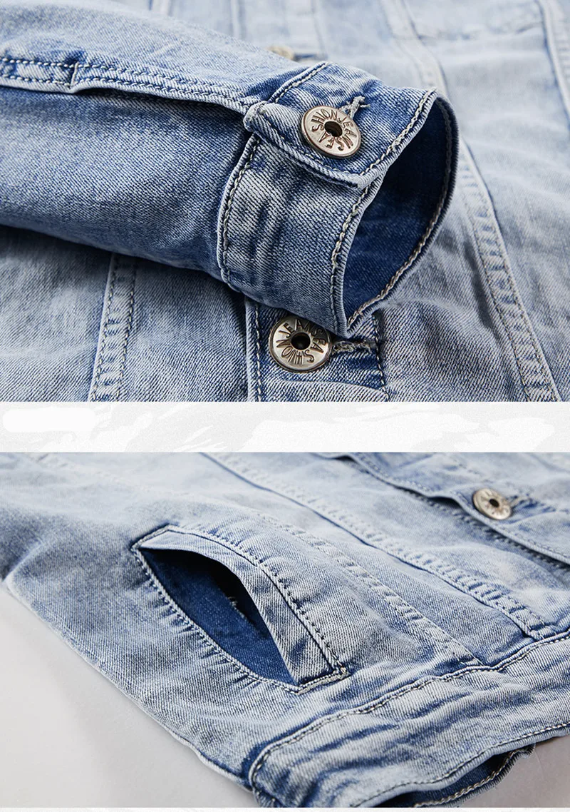 Men's Denim Jacket Jeans Pants Letters Printing Long Coat Trousers 2 Pcs Set Casual Single Breasted