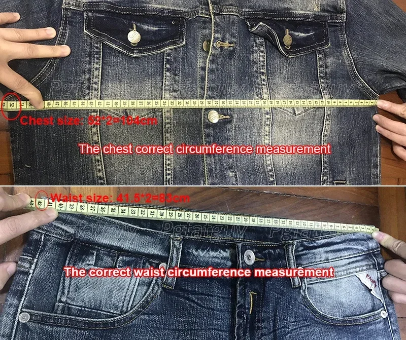 Men's Denim Jacket Jeans Pants Letters Printing Long Coat Trousers 2 Pcs Set Casual Single Breasted