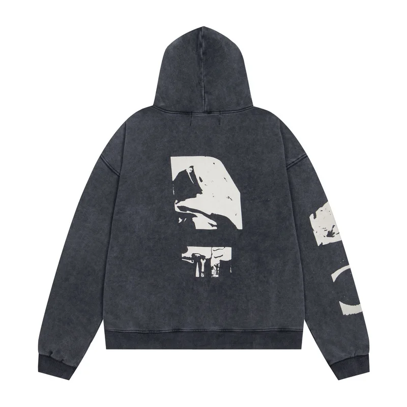 2025ss erd Hoody Sweatshirt High Street Kangaroo Pocket Long-sleeved Zipper Hooded for Men Women