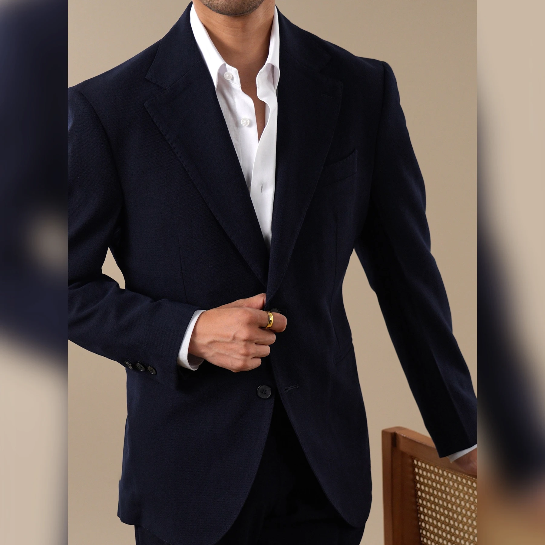Summer Breathable Business Casual Suit Costume Mariage Homme Mens Suits Designers Italian Wool Blend Suit For Men's 2026 Spring
