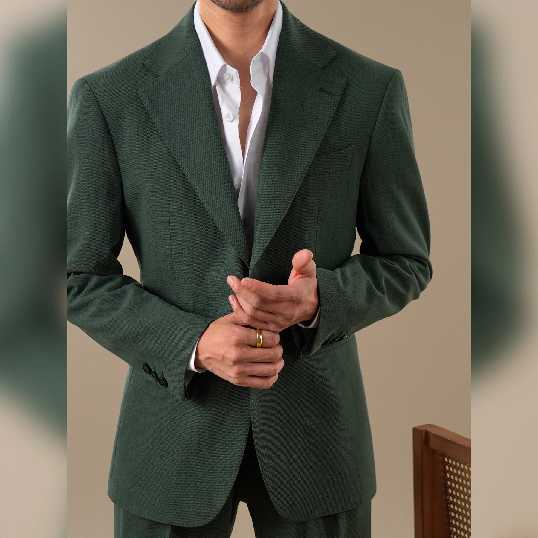 Summer Breathable Business Casual Suit Costume Mariage Homme Mens Suits Designers Italian Wool Blend Suit For Men's 2026 Spring
