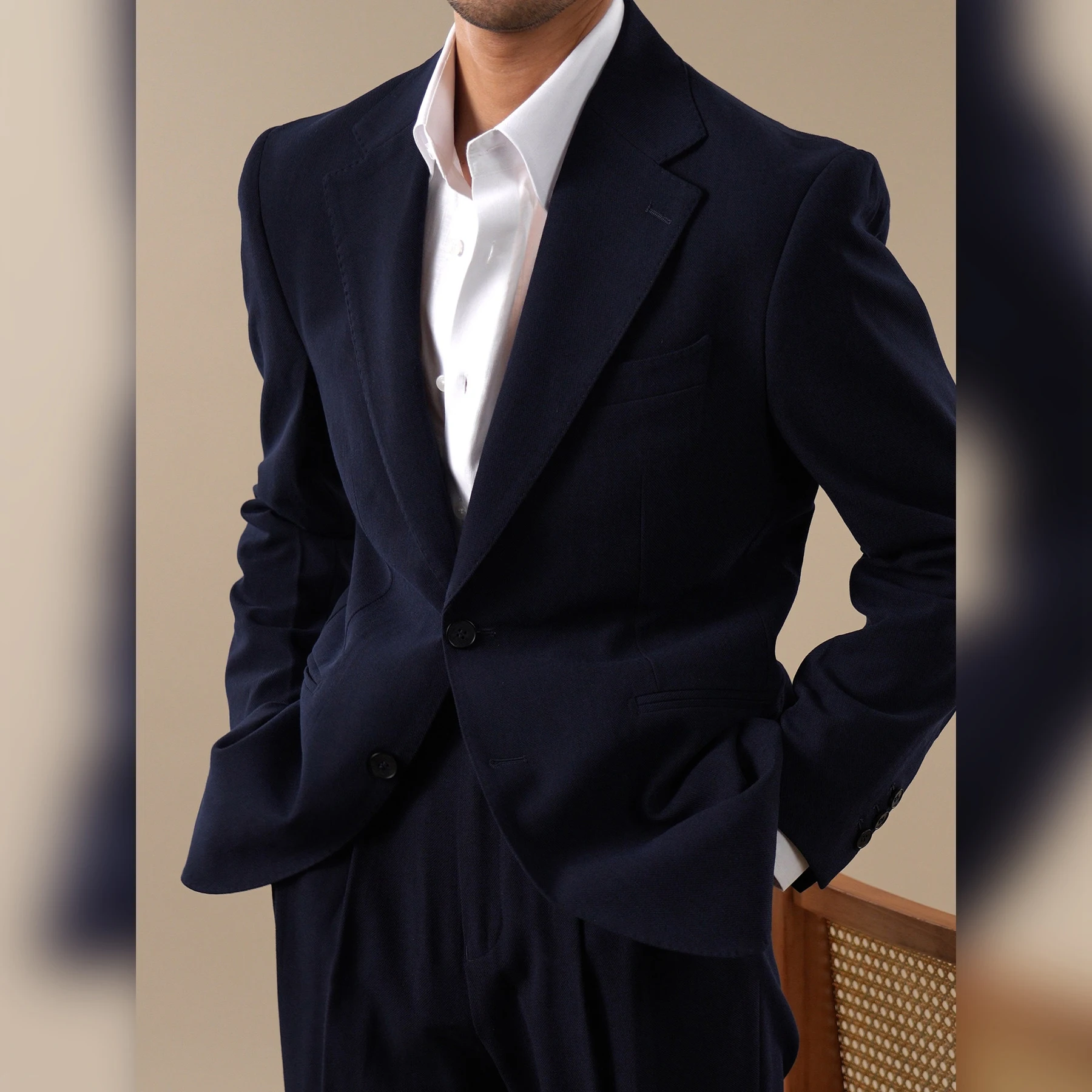 Summer Breathable Business Casual Suit Costume Mariage Homme Mens Suits Designers Italian Wool Blend Suit For Men's 2026 Spring