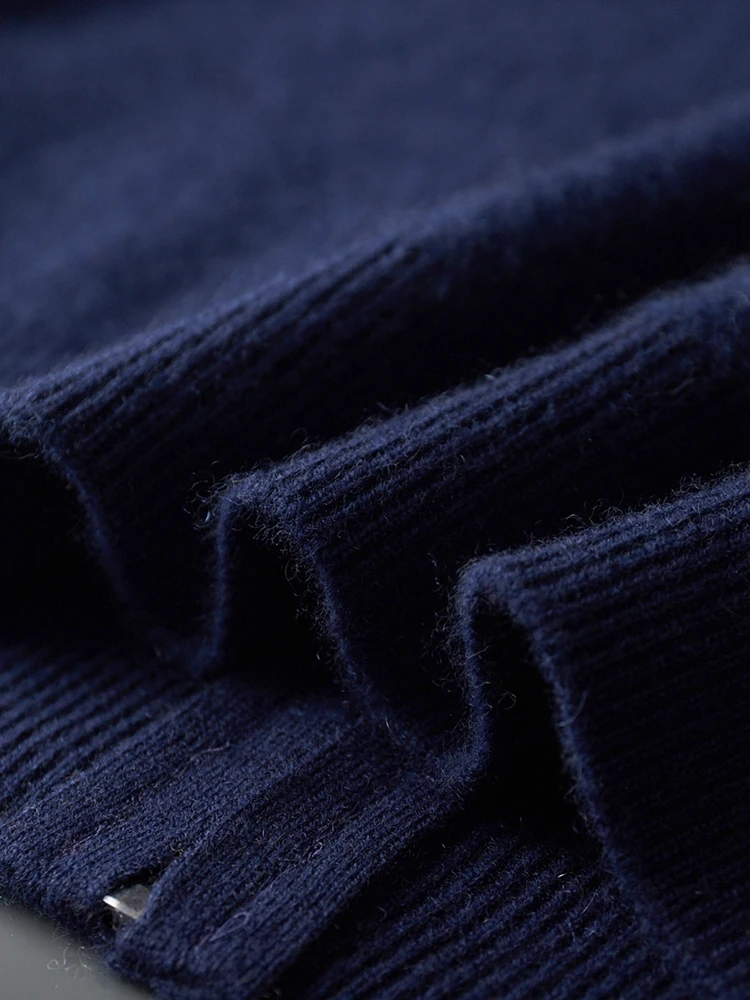 Men's Jacket 100% Merino Wool Sweater Cardigan Autumn Winter Sweater Thicked Casual Hoodie Knitwear Zipper Open Stitch Clothing