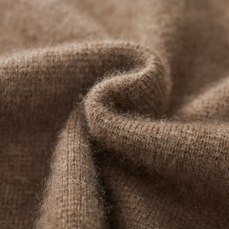 Men's Suit Collar Cardigan 100% Pure Wool Sweater Coat Autumn Winter Chic Pocket Business Casual Wool Outerwear Knitwear Top