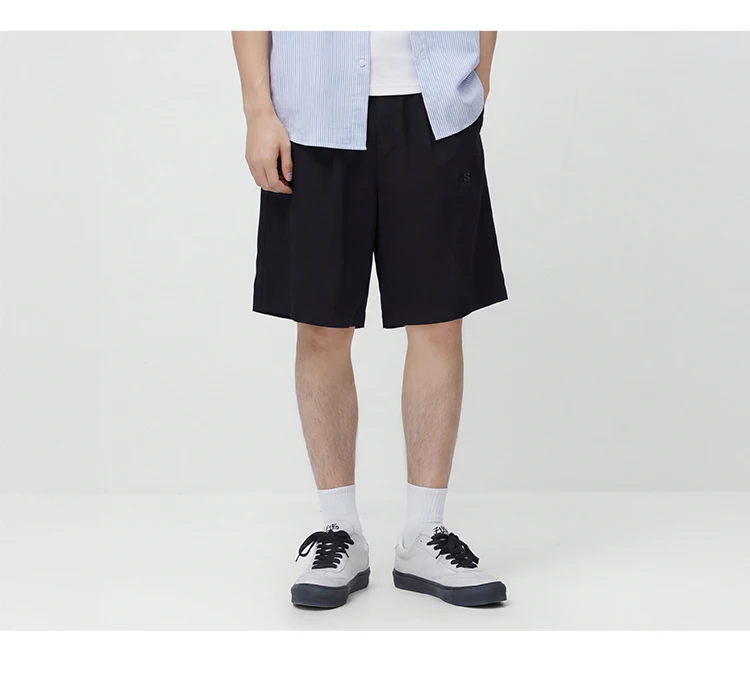 Semir Men Pants Casual Twill Micro Wrinkle Relaxed Drape Neat Fashion Shorts 2026 Summer Minimalist Daily Wear Top