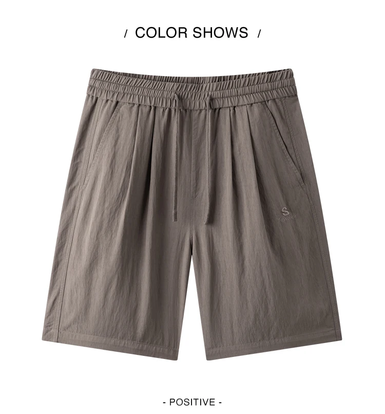 Semir Men Pants Casual Twill Micro Wrinkle Relaxed Drape Neat Fashion Shorts 2026 Summer Minimalist Daily Wear Top