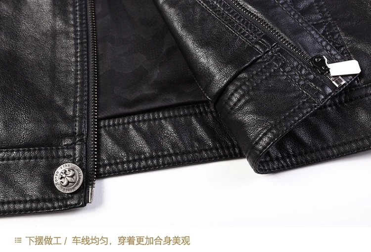 Men's Leather Jacket Sheepskin Vintage Soft Real Leather Jacket Men Genuine Spring Autumn Winter Internally Velvet Jacket Man