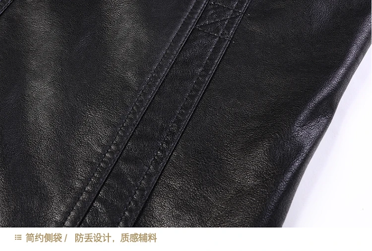 Men's Leather Jacket Sheepskin Vintage Soft Real Leather Jacket Men Genuine Spring Autumn Winter Internally Velvet Jacket Man