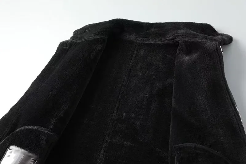 Men's Winter Suede Casual Pu Fur All-In-One Warm Jacket