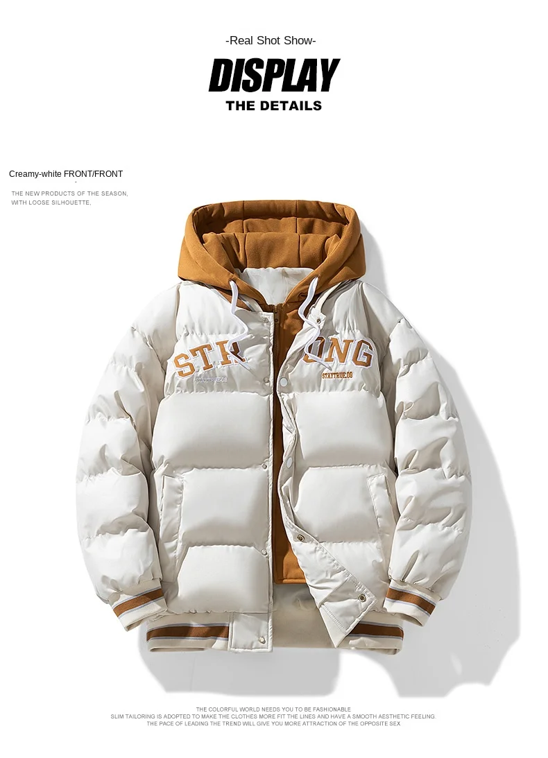 Japanese Casual Plus Fleece Thickened Cotton-padded Coat Quality Fabric Comfortable Skin Breathable Crisp Type Wear Resistance