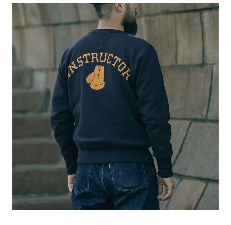 Autumn Rugged Bronson Boxing Coach Heavy Fleece Pullover – Navy Y Shipyard Sweatshirt Made from Premium US Cotton