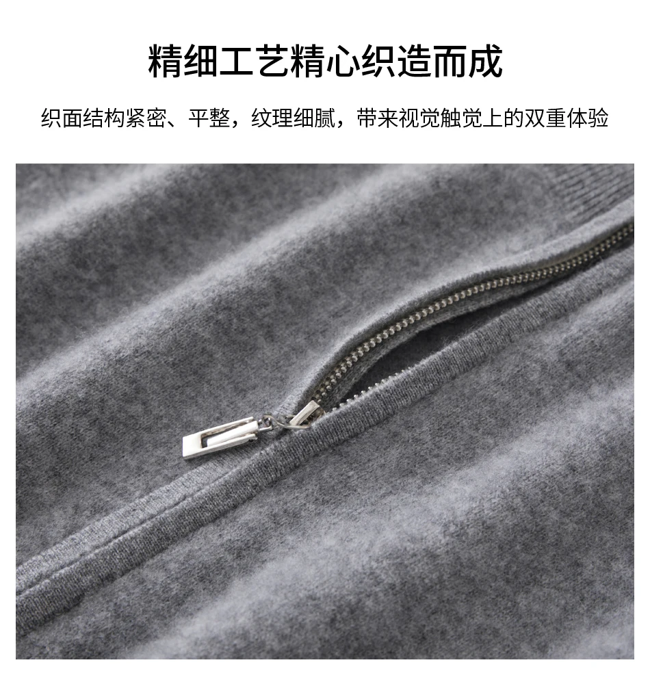 Men Full Zip‑Up Stand Collar Knitted Sweater Autumn Winter Solid Color Casual Knit Cardigan Male Warm Soft Long Sleeve Outerwear