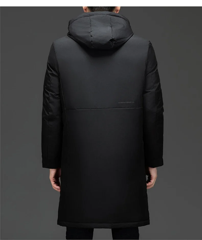 High End Long Thicken Winter New Brand Casual Fashion Hooded Parka Jacket Heavy Windbreaker Outdoor Windproof Coats Outerwear