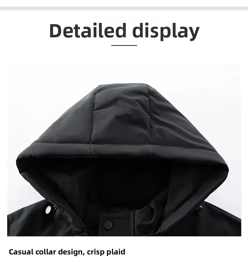 High End Long Thicken Winter New Brand Casual Fashion Hooded Parka Jacket Heavy Windbreaker Outdoor Windproof Coats Outerwear