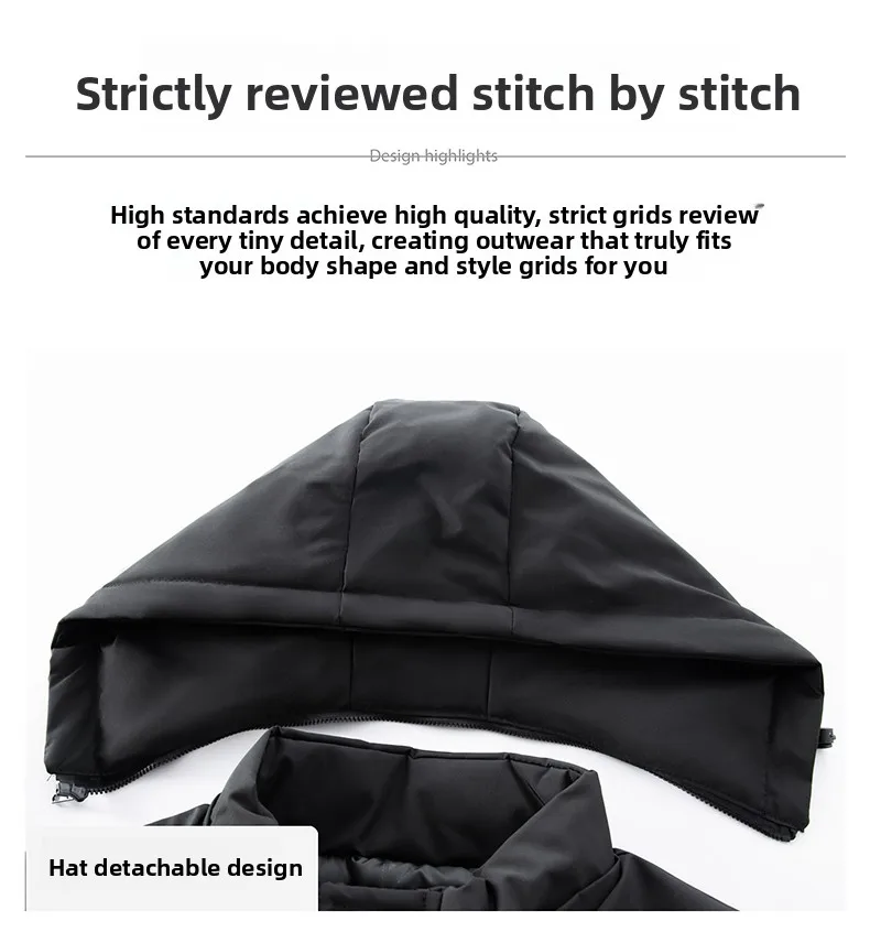 High End Long Thicken Winter New Brand Casual Fashion Hooded Parka Jacket Heavy Windbreaker Outdoor Windproof Coats Outerwear