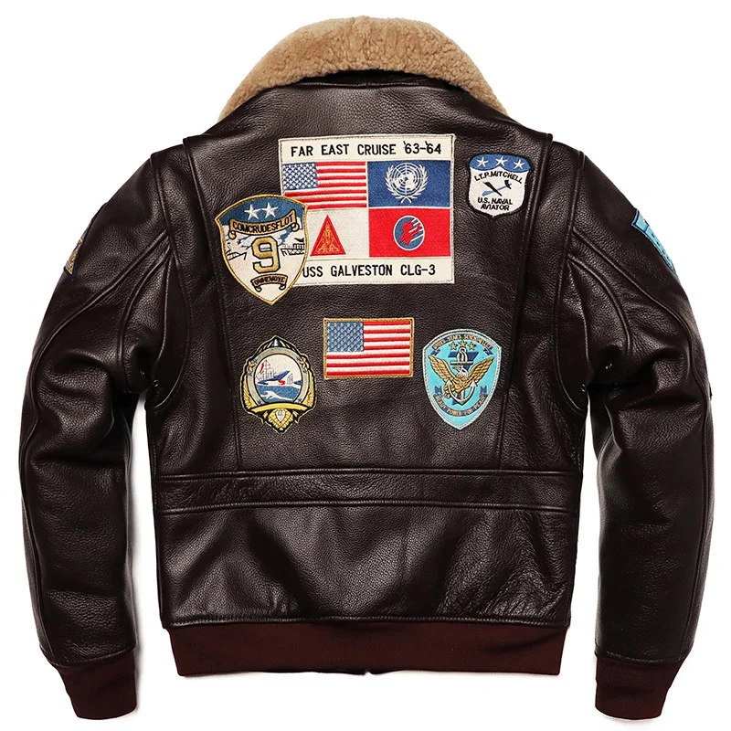 Military Clothing G1 Flight Jacket Thickening Quilted100% Cowhide Leather Jackets Men Coat Winter Overcoat M212 Dropshipping