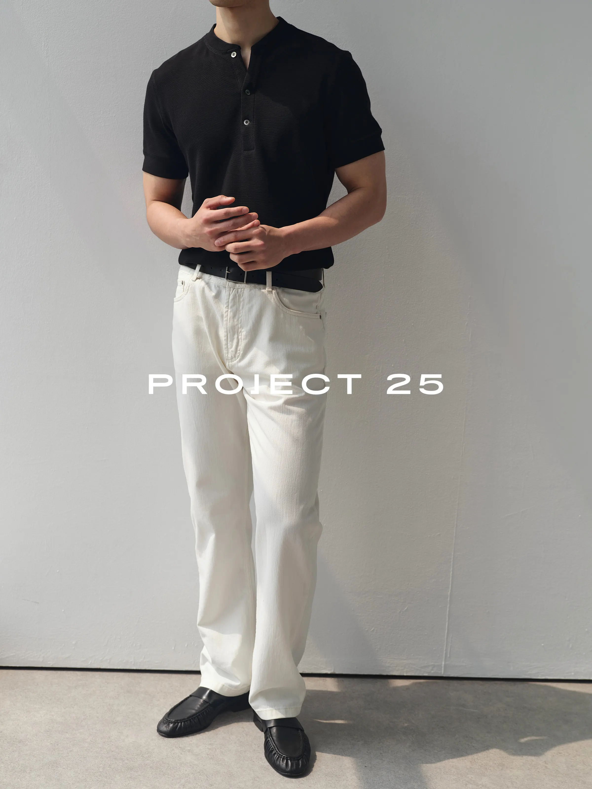PROJECT 25 Men's Textured Cotton Old Money Style Henley T-Shirt, Soft Breathable Casual Versatile Short Sleeve Tops Hot Sale