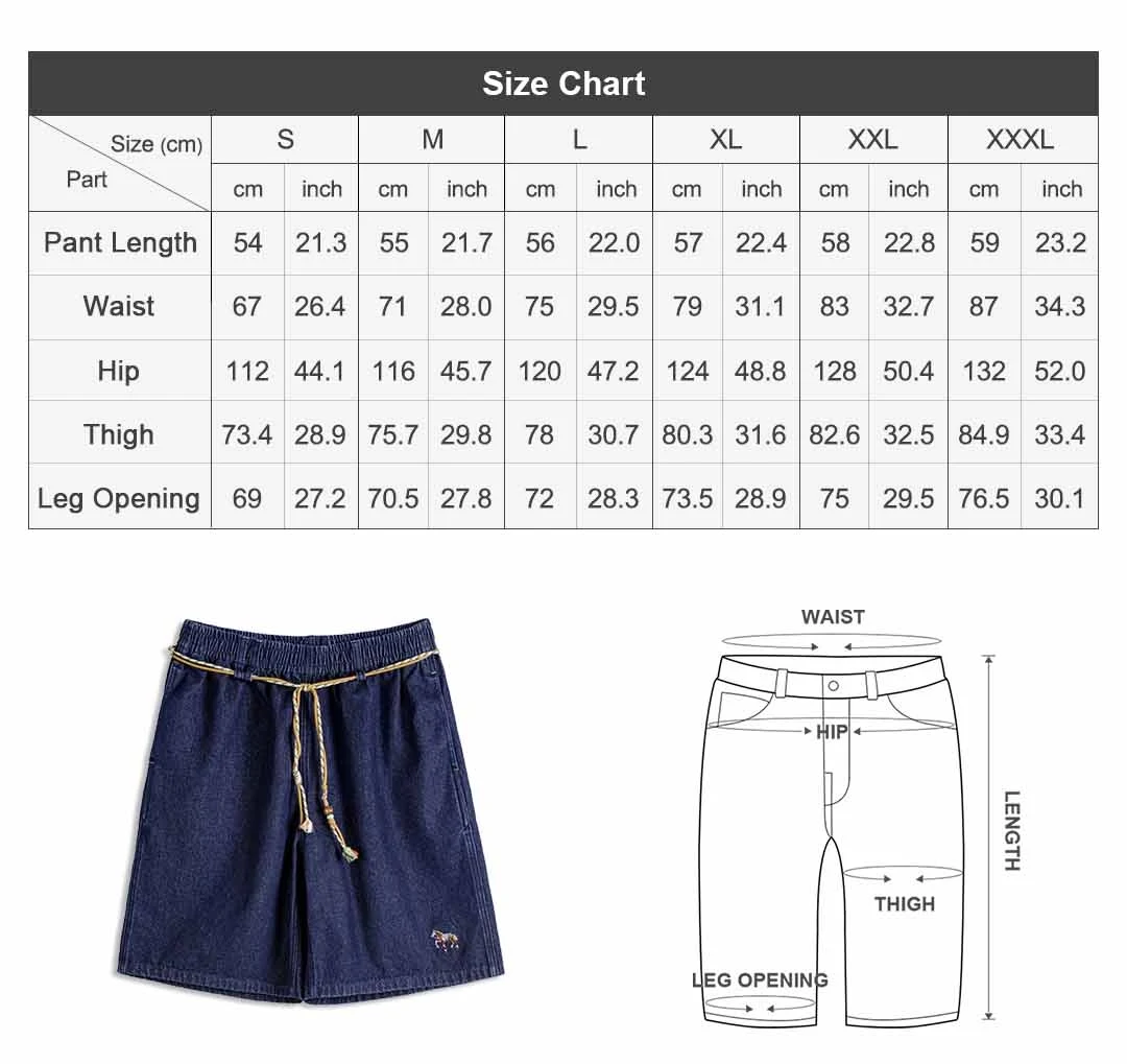 Maden Men's Washed Denim Blue Jean Shorts American Retro Workwear Embroidered Straight Five Inch Thin Casual Summer Bottoms