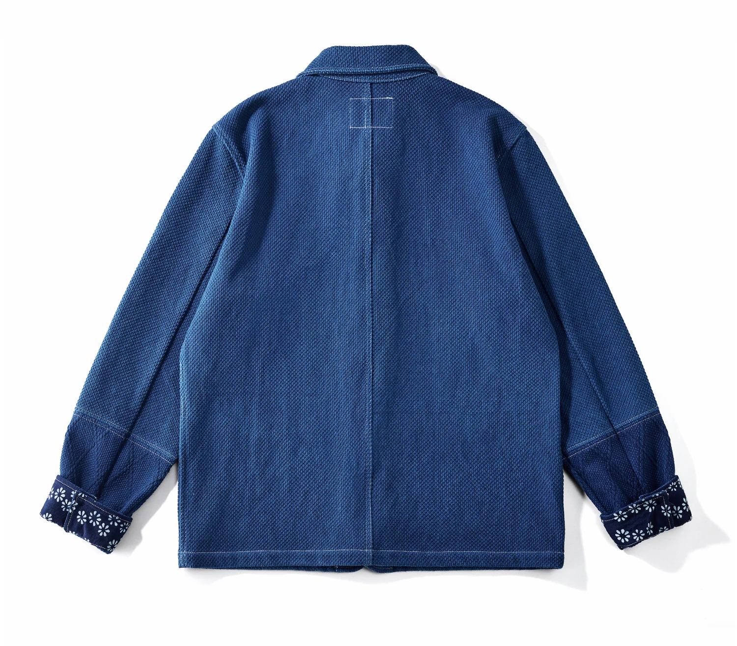 Vintage Indigo Jacket Men French Workwear Cargo Tooling Jacket Autumn Winter Blue Dyed Kendo Fabric Multi-pocket Cardigan Coat