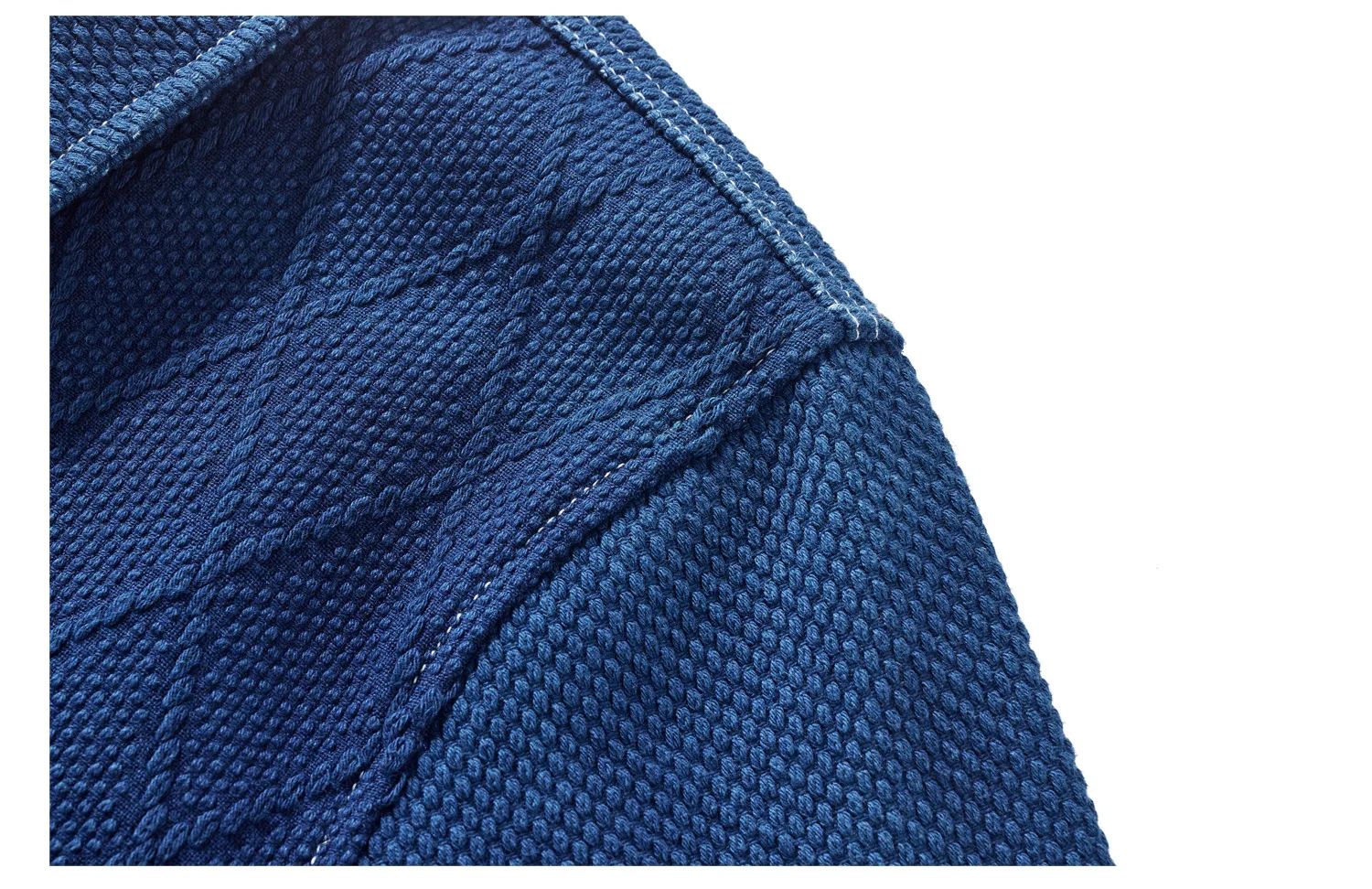 Vintage Indigo Jacket Men French Workwear Cargo Tooling Jacket Autumn Winter Blue Dyed Kendo Fabric Multi-pocket Cardigan Coat
