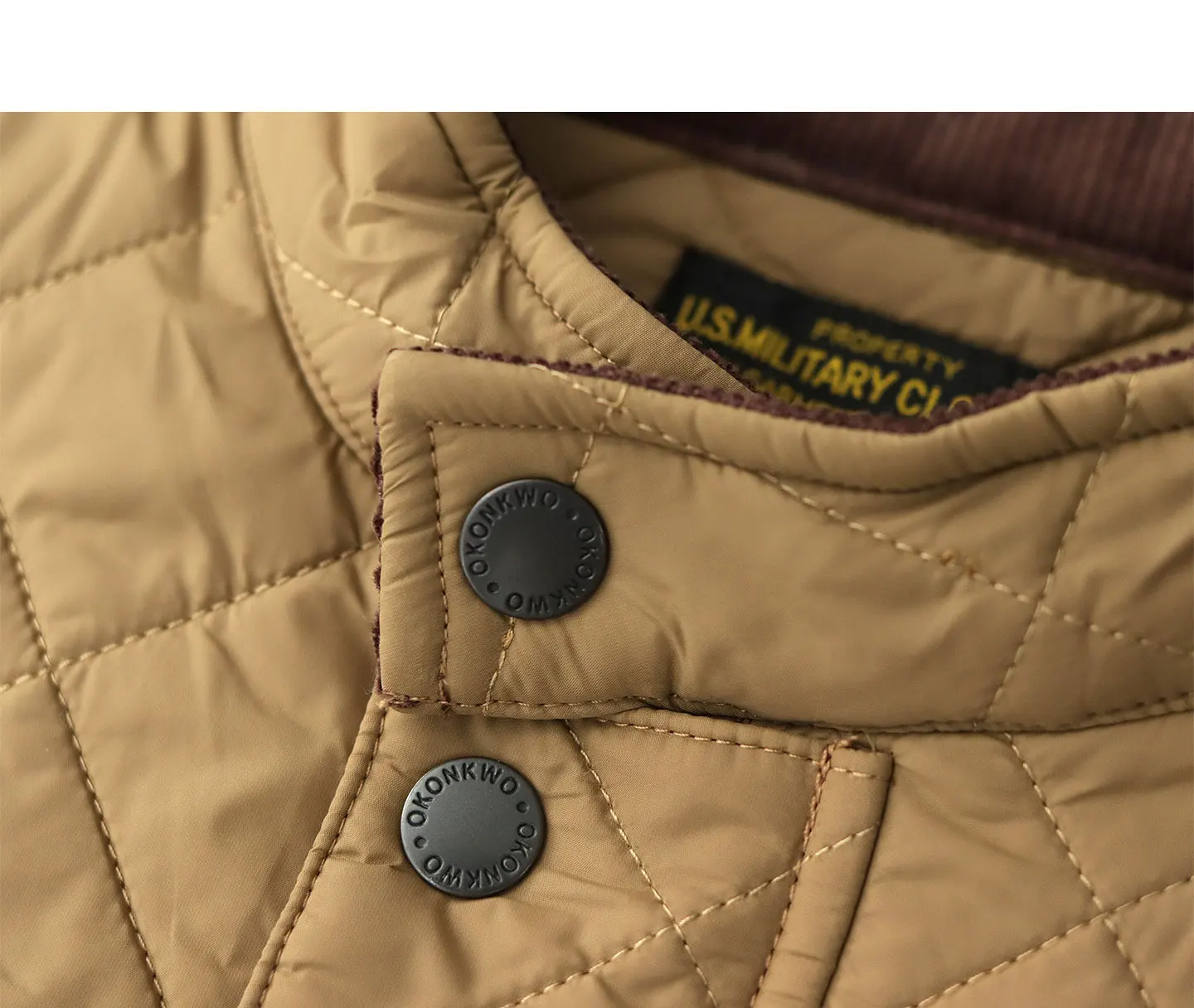 2026 Winter New American Retro Long Sleeve Dom Quilted Vest Men's Polo Style 100% Polyester Thick Casual Multi-pocket Jacket