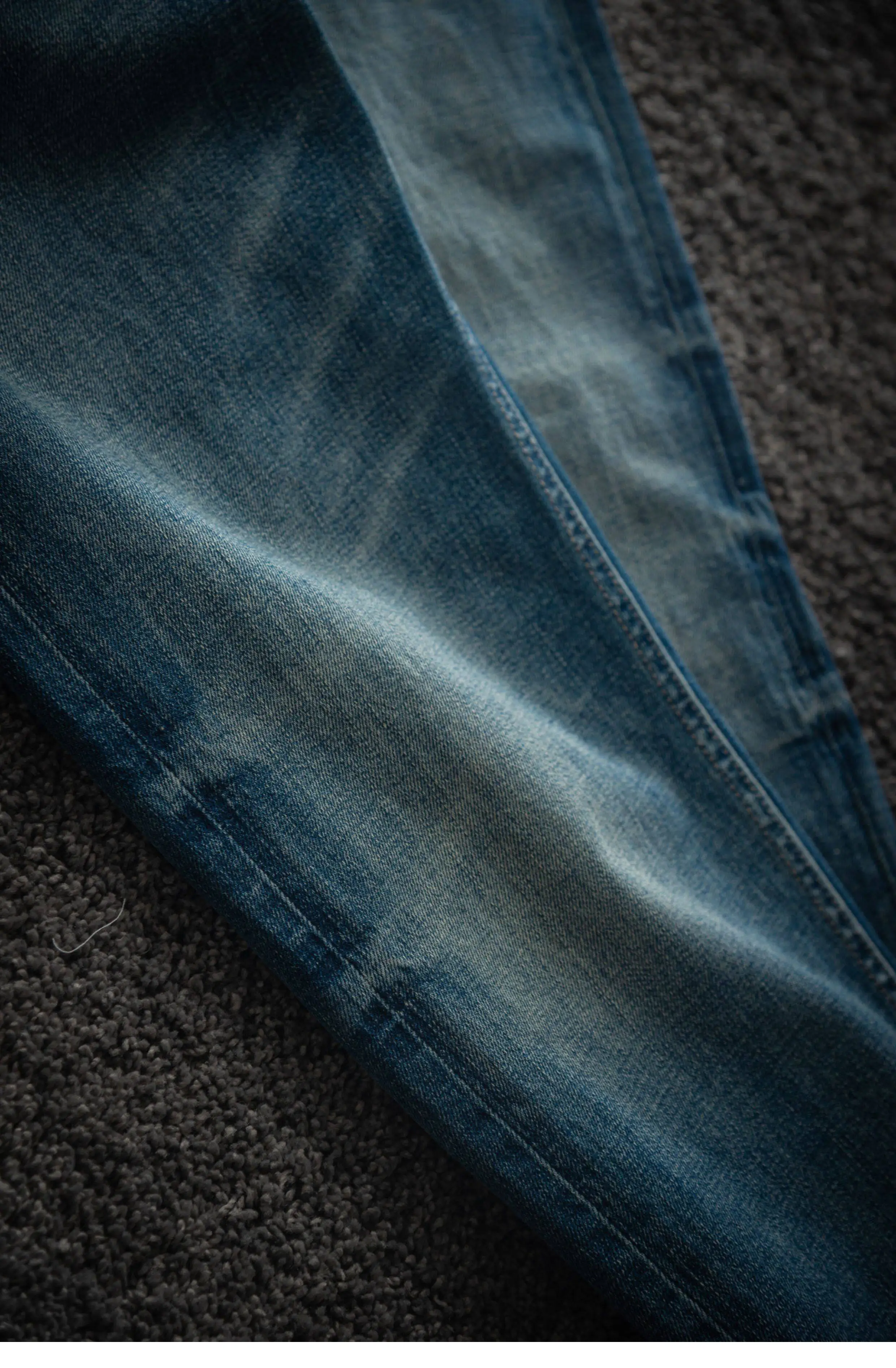 2026 Spring New American Retro Heavyweight High-end Comfort Jeans Men's Fashion 94% Cotton Washed Old Straight Casual Pants