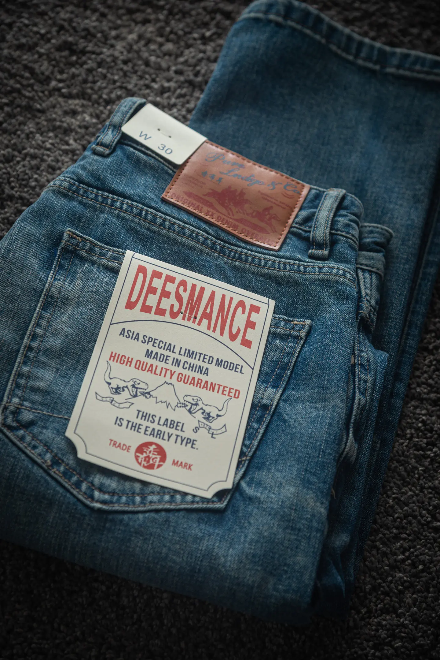 2026 Spring New American Retro Heavyweight High-end Comfort Jeans Men's Fashion 94% Cotton Washed Old Straight Casual Pants