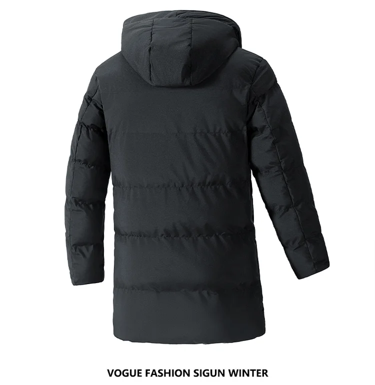 8XL Winter Men Puffer Jacket Thick Warm Jackets Hooded Long Coats Fashion Casual Cotton Padded Parkas Man Outwear Clothing Top