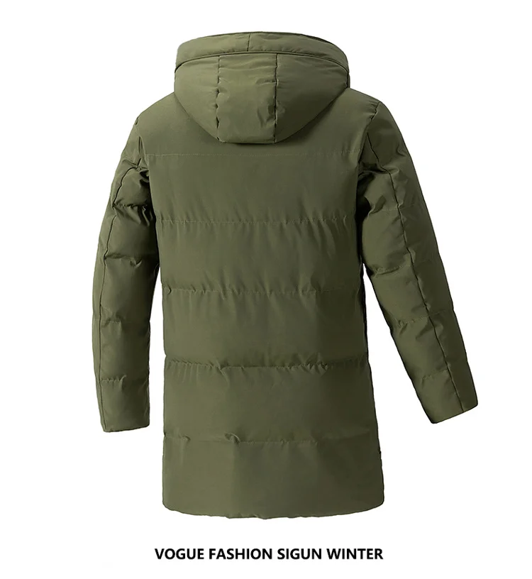 8XL Winter Men Puffer Jacket Thick Warm Jackets Hooded Long Coats Fashion Casual Cotton Padded Parkas Man Outwear Clothing Top