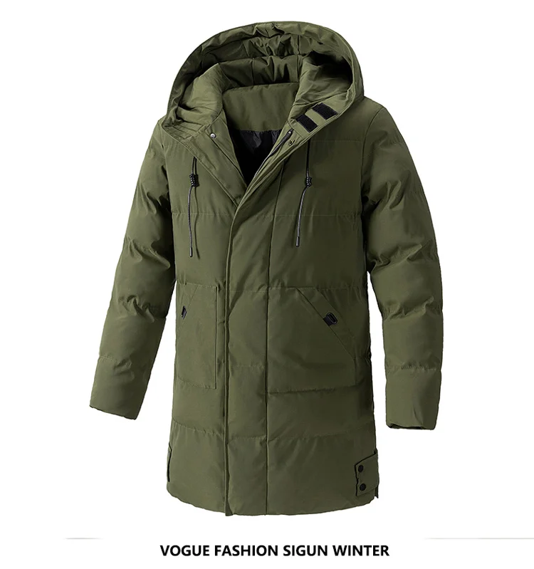 8XL Winter Men Puffer Jacket Thick Warm Jackets Hooded Long Coats Fashion Casual Cotton Padded Parkas Man Outwear Clothing Top