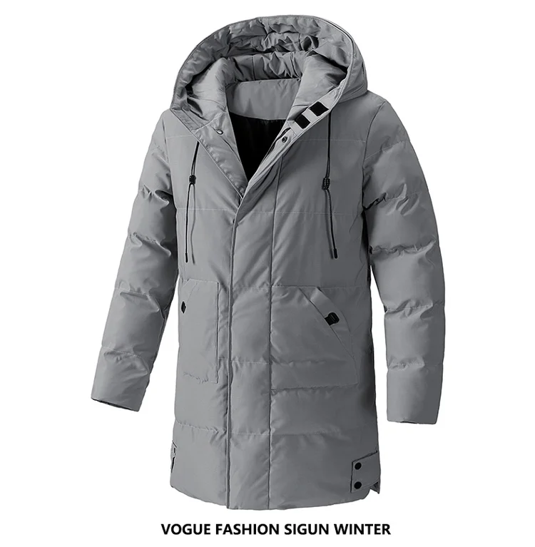8XL Winter Men Puffer Jacket Thick Warm Jackets Hooded Long Coats Fashion Casual Cotton Padded Parkas Man Outwear Clothing Top