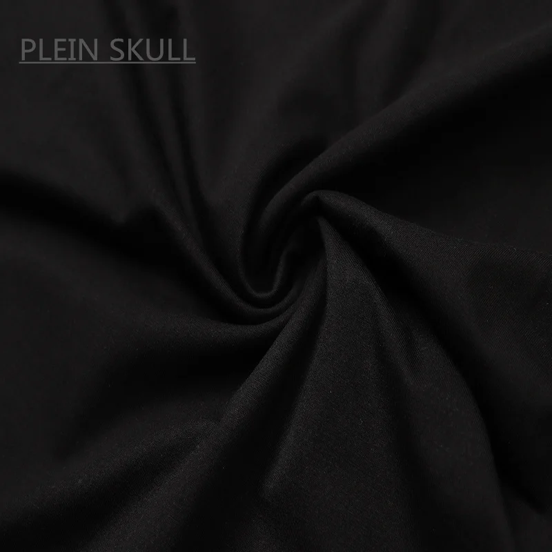 PLEIN SKULL Men's T-shirt Cotton Classic Retro Punk Short Sleeve Top Bear Printed Casual Round Unisex Sports Luxury Neck Tee