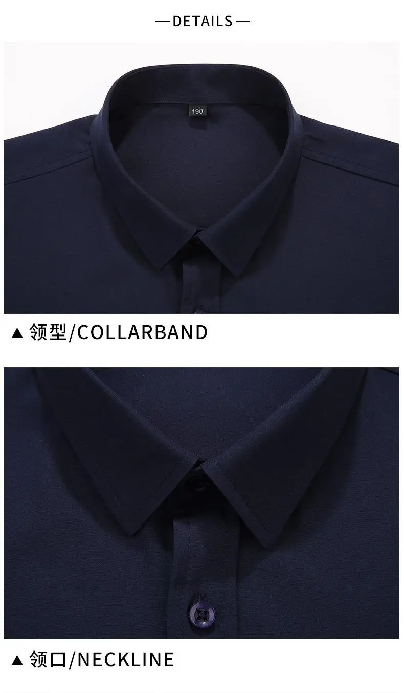 Oversized Men's Shirt 10XL 8XL Plus Size Short Sleeve Shirt Pure Color Business Formal Tees Casual Loose Fit Tops Male Clothing