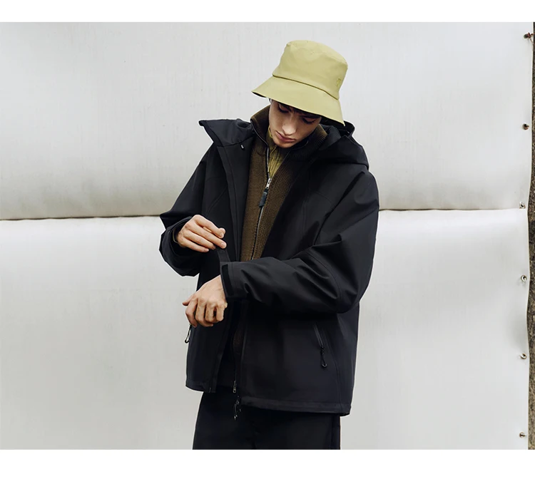 Semir Men Jacket Waterproof Windproof Hooded Breathable Durable Outdoor Utility Casual Autumn Outerwear Daily Wear 2026