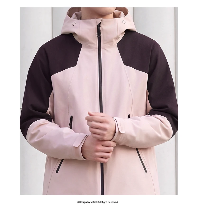 Semir Men Jacket Waterproof Windproof Hooded Breathable Durable Outdoor Utility Casual Autumn Outerwear Daily Wear 2026