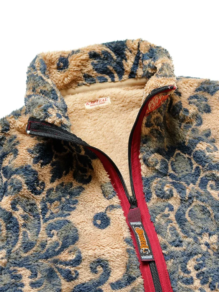 Japanese Autumn And Winter Shake Fleece Retro Casual Zipper Warm Jacket Tang Grass Tide Coat